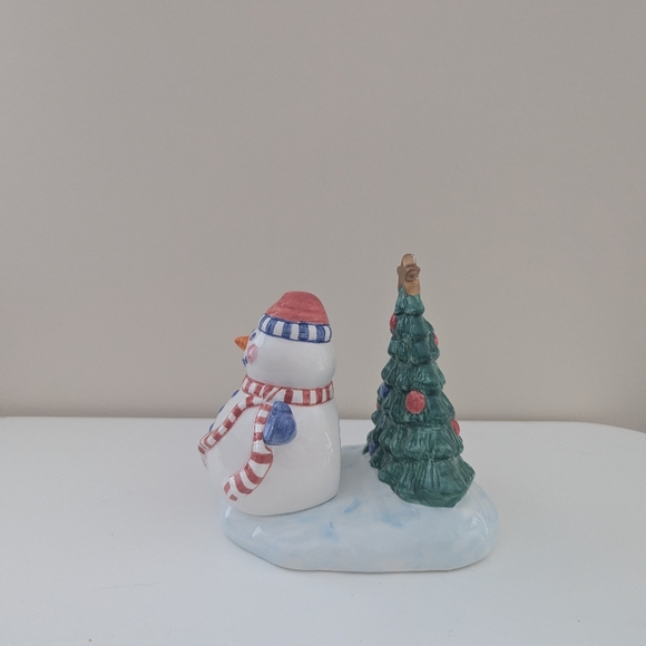 LOTUS CHRSITMAS SNOWMAN 1996 DECOR NAPKIN HOLDER - Picture 2 of 3